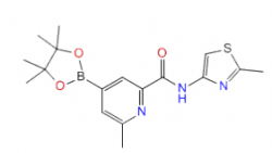 广元2-Methyl-6-((2-methylthiazol-4-yl)carbamoyl)pyridine-4-boronic acid pinacol ester