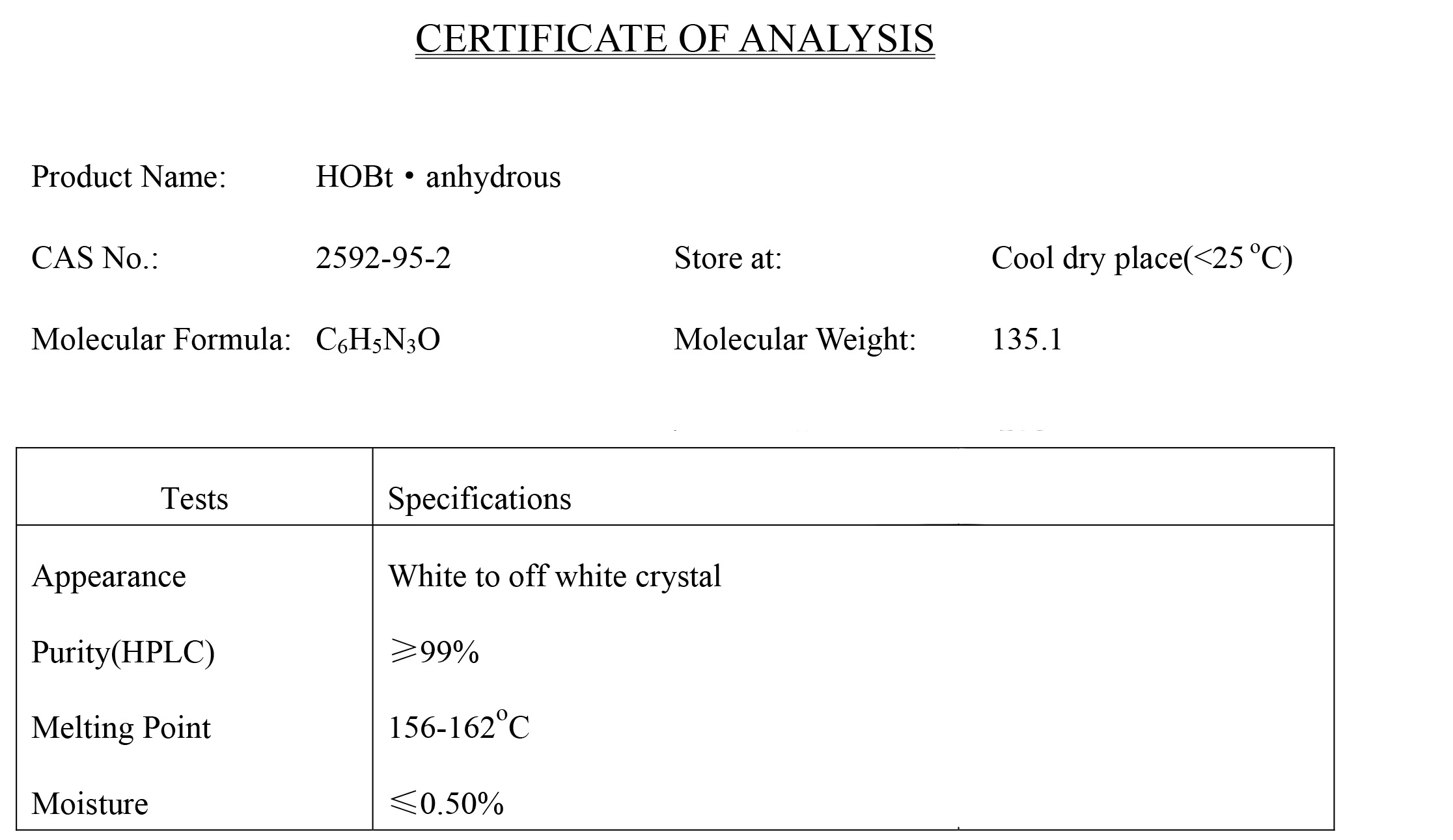 HOBt·anhydrous